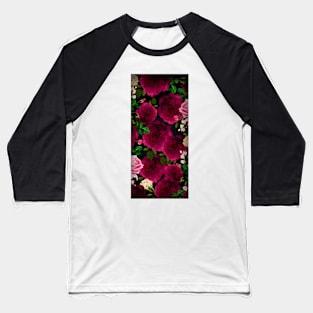 Roses pattern Baseball T-Shirt